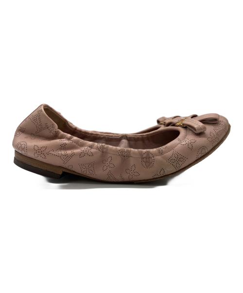 LOUIS VUITTON（ルイ ヴィトン）LOUIS VUITTON (ルイ ヴィトン) モノグラム マヒナ バレエシューズ ピンク サイズ:35.5の古着・服飾アイテム
