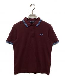 FRED PERRY（フレッドペリー）の古着「2ラインカラーポロシャツ」｜ブルー×ブラウン