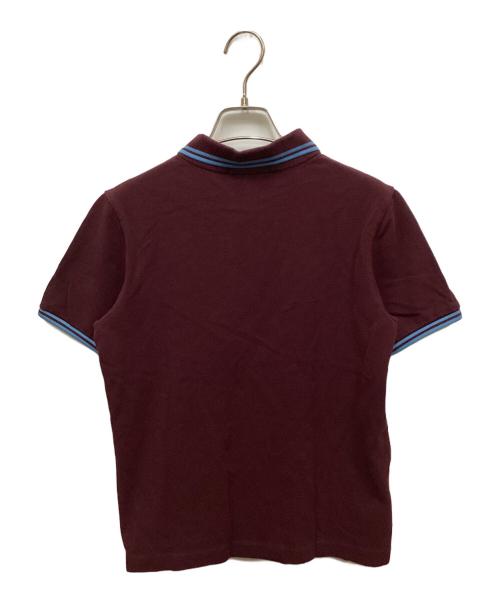 FRED PERRY（フレッドペリー）FRED PERRY (フレッドペリー) 2ラインカラーポロシャツ ブルー×ブラウン サイズ:36の古着・服飾アイテム