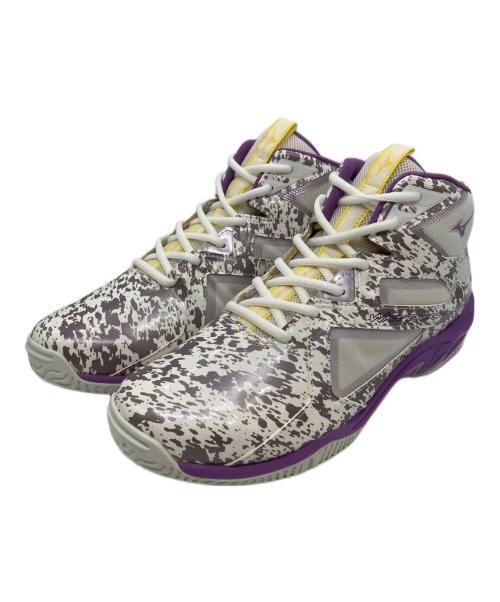 MIZUNO（ミズノ）MIZUNO (ミズノ) ウエーブダイバース スニーカー パープル×ホワイト サイズ:26.5cm 未使用品の古着・服飾アイテム