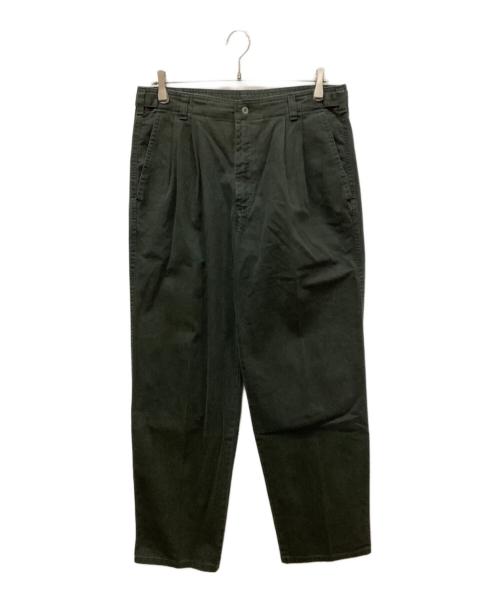 DOCKERS（ドッカーズ）DOCKERS (ドッカーズ) タックパンツ グリーン サイズ:表記なしの古着・服飾アイテム