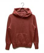 TMTティーエムティー）の古着「SHOT GUN DAMAGE HOODIE(ショットガンダメージフーディ)」｜ピンク