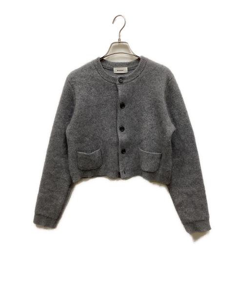 MIESROHE（ミースロエ）MIESROHE (ミースロエ) アンゴラブレンドクルーカーディガン グレー サイズ:freeの古着・服飾アイテム