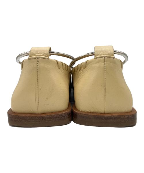 JIL SANDER（ジルサンダー）JIL SANDER (ジルサンダー) メタルアンクレット フラットシューズ クリーム サイズ:37の古着・服飾アイテム
