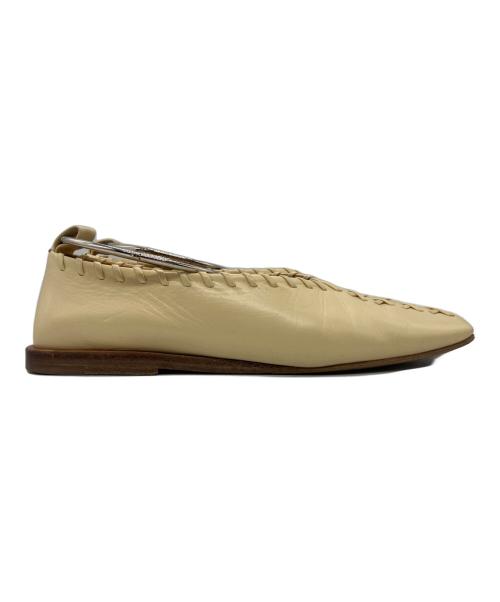 JIL SANDER（ジルサンダー）JIL SANDER (ジルサンダー) メタルアンクレット フラットシューズ クリーム サイズ:37の古着・服飾アイテム
