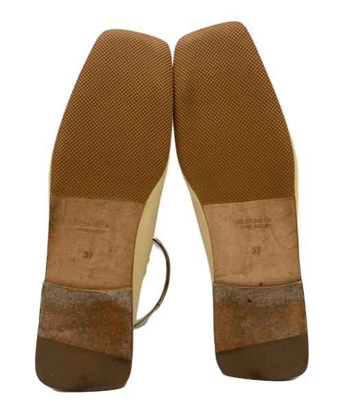 JIL SANDER（ジルサンダー）JIL SANDER (ジルサンダー) メタルアンクレット フラットシューズ クリーム サイズ:37の古着・服飾アイテム