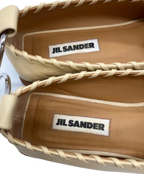 JIL SANDER（ジルサンダー）JIL SANDER (ジルサンダー) メタルアンクレット フラットシューズ クリーム サイズ:37の古着・服飾アイテム