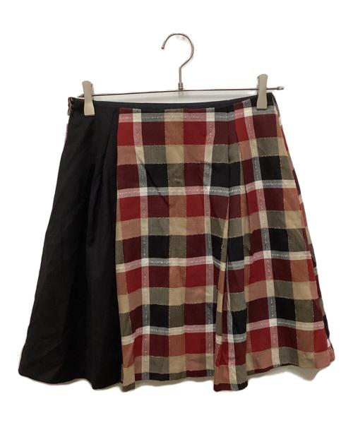 BLUE LABEL CRESTBRIDGE（ブルーレーベルクレストブリッジ）BLUE LABEL CRESTBRIDGE (ブルーレーベルクレストブリッジ) チェックスカート ブラック サイズ:38の古着・服飾アイテム