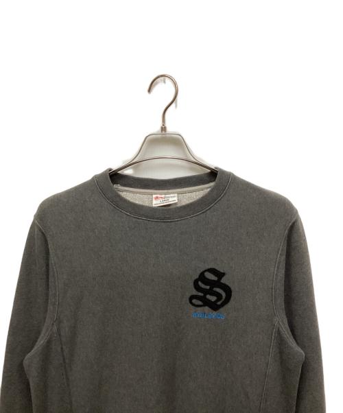 stussy（ステューシー）stussy (ステューシー) クルーネックスウェット グレー サイズ:Lの古着・服飾アイテム