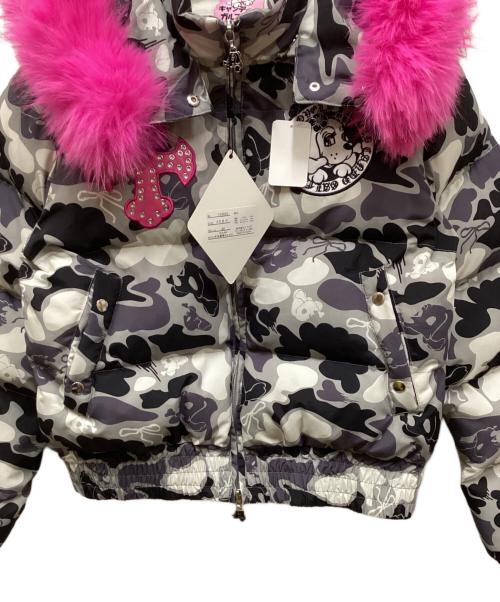 GALFY（ガルフィー）GALFY (ガルフィー) ドッグカモ中綿ジャケット / カモギャルダウン グレー サイズ:FREEの古着・服飾アイテム