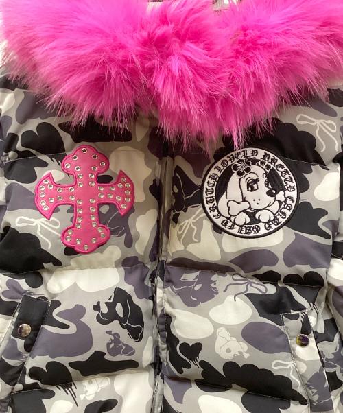 GALFY（ガルフィー）GALFY (ガルフィー) ドッグカモ中綿ジャケット / カモギャルダウン グレー サイズ:FREEの古着・服飾アイテム
