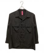 TAKESHI KOSAKA by Y's Pink Labelタケシコウサカ バイ ワイズピンクレーベル）の古着「オープンカラーブラウス」｜ブラック