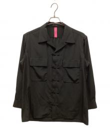 TAKESHI KOSAKA by Y's Pink Label（タケシコウサカ バイ ワイズピンクレーベル）の古着「オープンカラーブラウス」｜ブラック