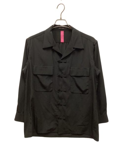 TAKESHI KOSAKA by Y's Pink Label（タケシコウサカ バイ ワイズピンクレーベル）TAKESHI KOSAKA by Y's Pink Label (タケシコウサカ バイ ワイズピンクレーベル) オープンカラーブラウス ブラック サイズ:2の古着・服飾アイテム