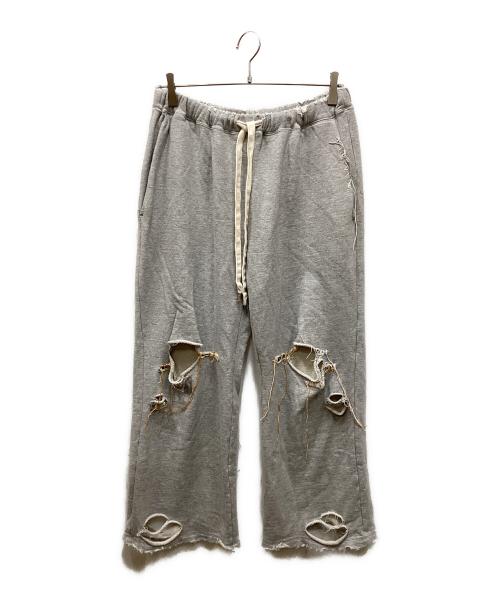 DISCOVERED（ディスカバード）DISCOVERED (ディスカバード) LOOPING DAMAGE SWEAT PANTS / ダメージスウェットパンツ グレー サイズ:1の古着・服飾アイテム