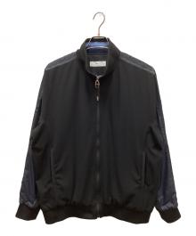 TOGA VIRILIS（トーガ ビリリース）の古着「STRETCH GEORGETTE BLOUSON / トラックジャケット」｜ブラック
