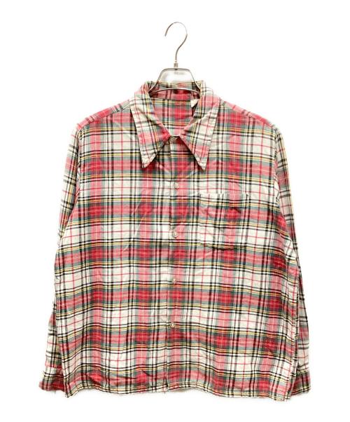 USED（ユーズド）USED (ユーズド) ヴィンテージシャツ レッド サイズ:Lの古着・服飾アイテム