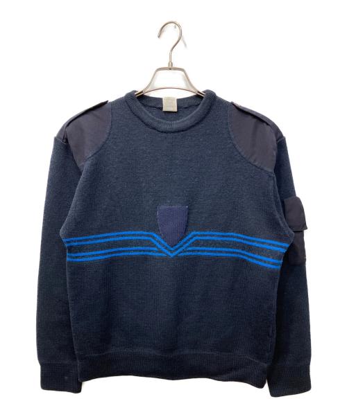 French Military（フレンチミリタリー）FRENCH MILITARY (フレンチミリタリー) コットンパッチ コマンド ニット ネイビー サイズ:112の古着・服飾アイテム