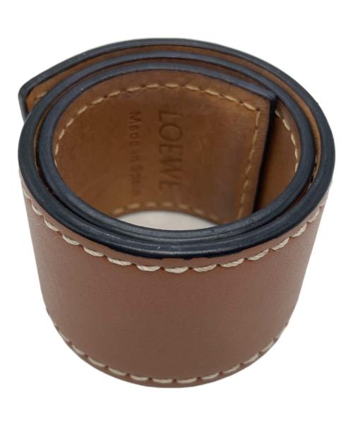 LOEWE（ロエベ）LOEWE (ロエベ) レザースラップブレスレット ブラウンの古着・服飾アイテム