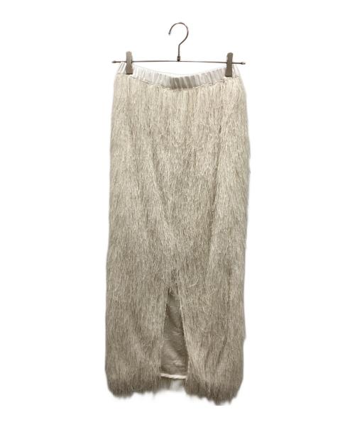 ELENDEEK（エレンディーク）ELENDEEK (エレンディーク) FRINGE STRAIGHT SK ホワイト サイズ:02の古着・服飾アイテム