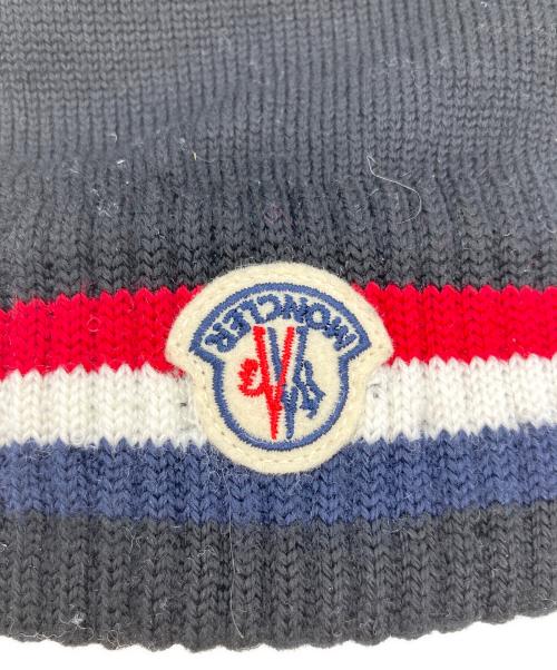 MONCLER（モンクレール）MONCLER (モンクレール) トリコロールウールグローブ ブラック サイズ:Mの古着・服飾アイテム