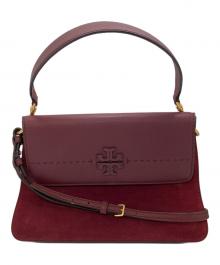 TORY BURCH（トリーバーチ）の古着「スエード切替2WAYバッグ」｜ボルドー