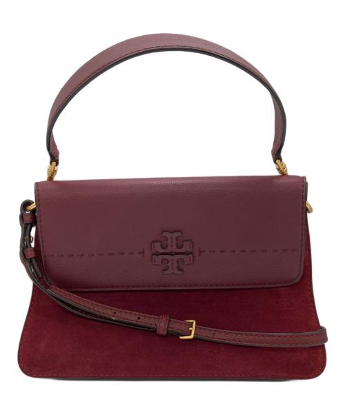 TORY BURCH（トリーバーチ）TORY BURCH (トリーバーチ) スエード切替2WAYバッグ ボルドーの古着・服飾アイテム