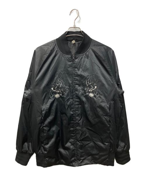adidas（アディダス）adidas (アディダス) All Blacks Sukajan / オールブラックススカジャン ブラック サイズ:Oの古着・服飾アイテム