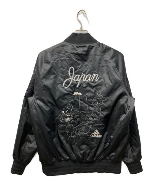 adidas（アディダス）adidas (アディダス) All Blacks Sukajan / オールブラックススカジャン ブラック サイズ:Oの古着・服飾アイテム