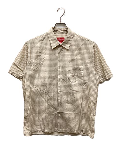 SUPREME（シュプリーム）SUPREME (シュプリーム) Gingham S/S Shirt ベージュ サイズ:Mの古着・服飾アイテム