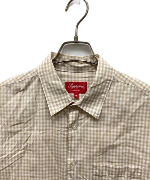 SUPREME（シュプリーム）SUPREME (シュプリーム) Gingham S/S Shirt ベージュ サイズ:Mの古着・服飾アイテム