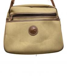 HUNTING WORLD（ハンティングワールド）の古着「キャンバス切替ショルダーバッグ」｜ベージュ×ブラウン