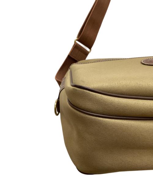 HUNTING WORLD（ハンティングワールド）HUNTING WORLD (ハンティングワールド) キャンバス切替ショルダーバッグ ベージュ×ブラウンの古着・服飾アイテム