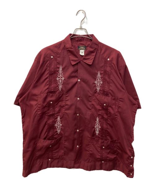 YUCATAN（ユカタン）YUCATAN (ユカタン) キューバシャツ ボルドー サイズ:50の古着・服飾アイテム