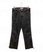 TOGA VIRILISトーガ ビリリース）の古着「ZIP DENIM PANTS/ジップデニムパンツ」｜ブラック