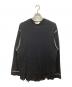 ANCELLM（アンセルム）の古着「DAMAGE WAFFLE CREW LS T-SHIRT/ダメージワッフルクルーロングスリーブTシャツ」｜ブラック