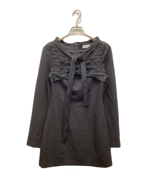 melt the lady（メルトザレディ）MELT THE LADY (メルトザレディ) back tie mini dress/バックタイミニドレス ブラック サイズ:FREEの古着・服飾アイテム