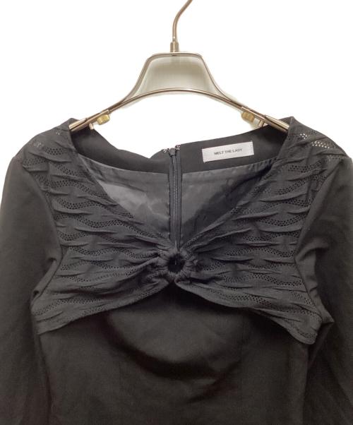 melt the lady（メルトザレディ）MELT THE LADY (メルトザレディ) back tie mini dress/バックタイミニドレス ブラック サイズ:FREEの古着・服飾アイテム