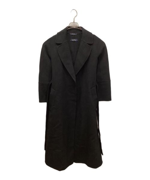 'S Max Mara（エスマックスマーラ）'S Max Mara (エスマックスマーラ) ウールベルテッドコート ブラック サイズ:36の古着・服飾アイテム