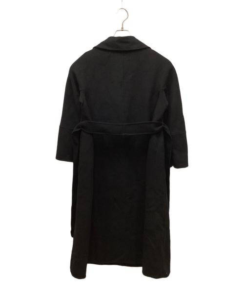 'S Max Mara（エスマックスマーラ）'S Max Mara (エスマックスマーラ) ウールベルテッドコート ブラック サイズ:36の古着・服飾アイテム
