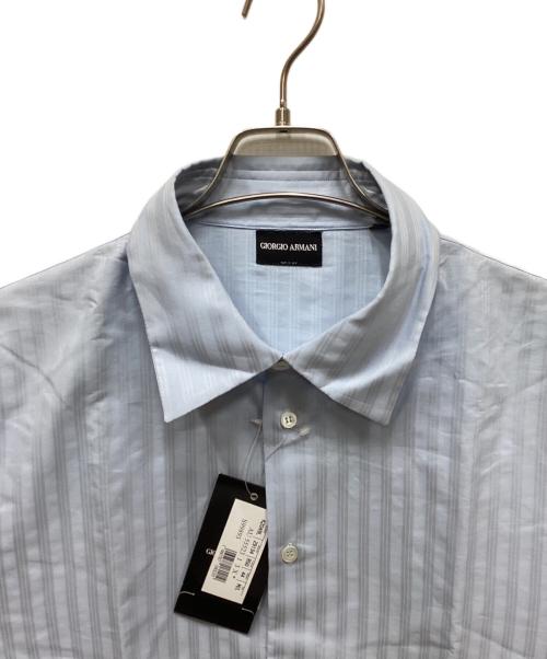 GIORGIO ARMANI（ジョルジョアルマーニ）GIORGIO ARMANI (ジョルジョアルマーニ) ストライプシャツ スカイブルー サイズ:44の古着・服飾アイテム