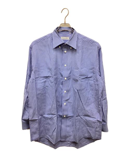 Christian Dior（クリスチャン ディオール）Christian Dior (クリスチャン ディオール) チェックBDシャツ ブルー サイズ:42の古着・服飾アイテム