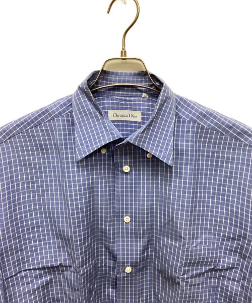 Christian Dior（クリスチャン ディオール）Christian Dior (クリスチャン ディオール) チェックBDシャツ ブルー サイズ:42の古着・服飾アイテム