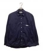 CAHLUMNカウラム）の古着「Magazine Pocket Broad Shirt」｜ネイビー