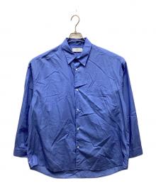Graphpaper（グラフペーパー）の古着「Broad L/S Oversized Regular Collar Shirt / オーバーサイズレギュラーシャツ」｜ブルー