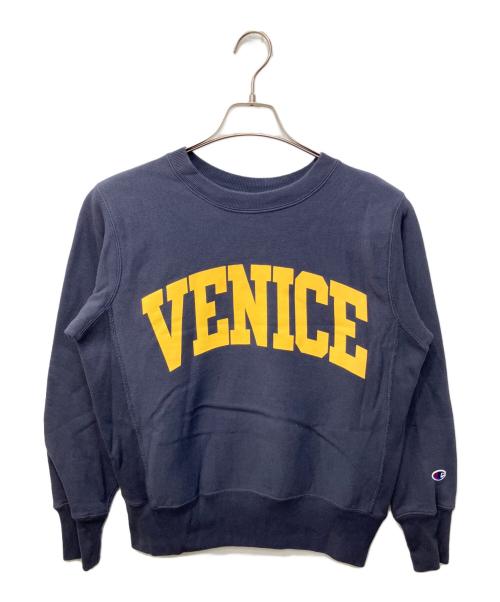 Champion REVERSE WEAVE（チャンピオン リバース ウィーブ）Champion REVERSE WEAVE (チャンピオン リバース ウィーブ) カレッジプリントスウェット ネイビー サイズ:Mの古着・服飾アイテム
