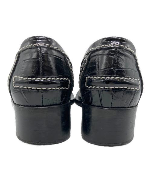 Acne studios（アクネ ストゥディオズ）ACNE STUDIOS (アクネ ストゥディオズ) クロコ型押しローファー ブラック サイズ:36の古着・服飾アイテム