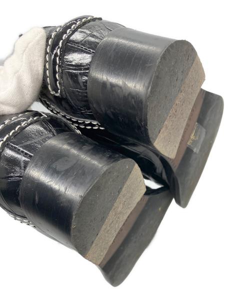 Acne studios（アクネ ストゥディオズ）ACNE STUDIOS (アクネ ストゥディオズ) クロコ型押しローファー ブラック サイズ:36の古着・服飾アイテム