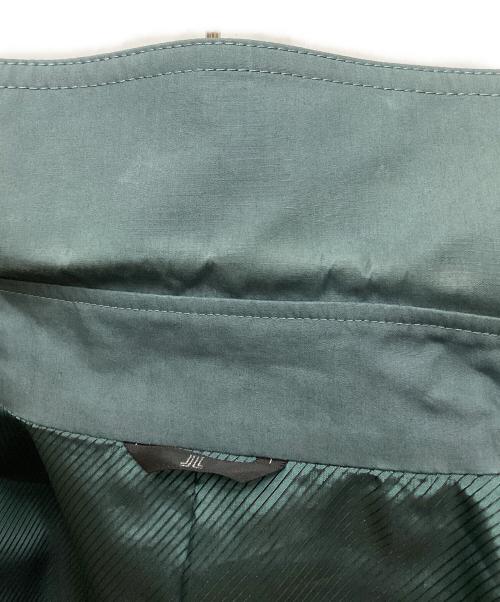 LANVIN COLLECTION（ランバンコレクション）LANVIN COLLECTION (ランバンコレクション) タイプライター地レザートリムPコート スカイブルー サイズ:46の古着・服飾アイテム