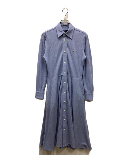 POLO RALPH LAUREN（ポロ・ラルフローレン）POLO RALPH LAUREN (ポロ・ラルフローレン) 鹿子地シャツワンピース スカイブルー サイズ:XSの古着・服飾アイテム